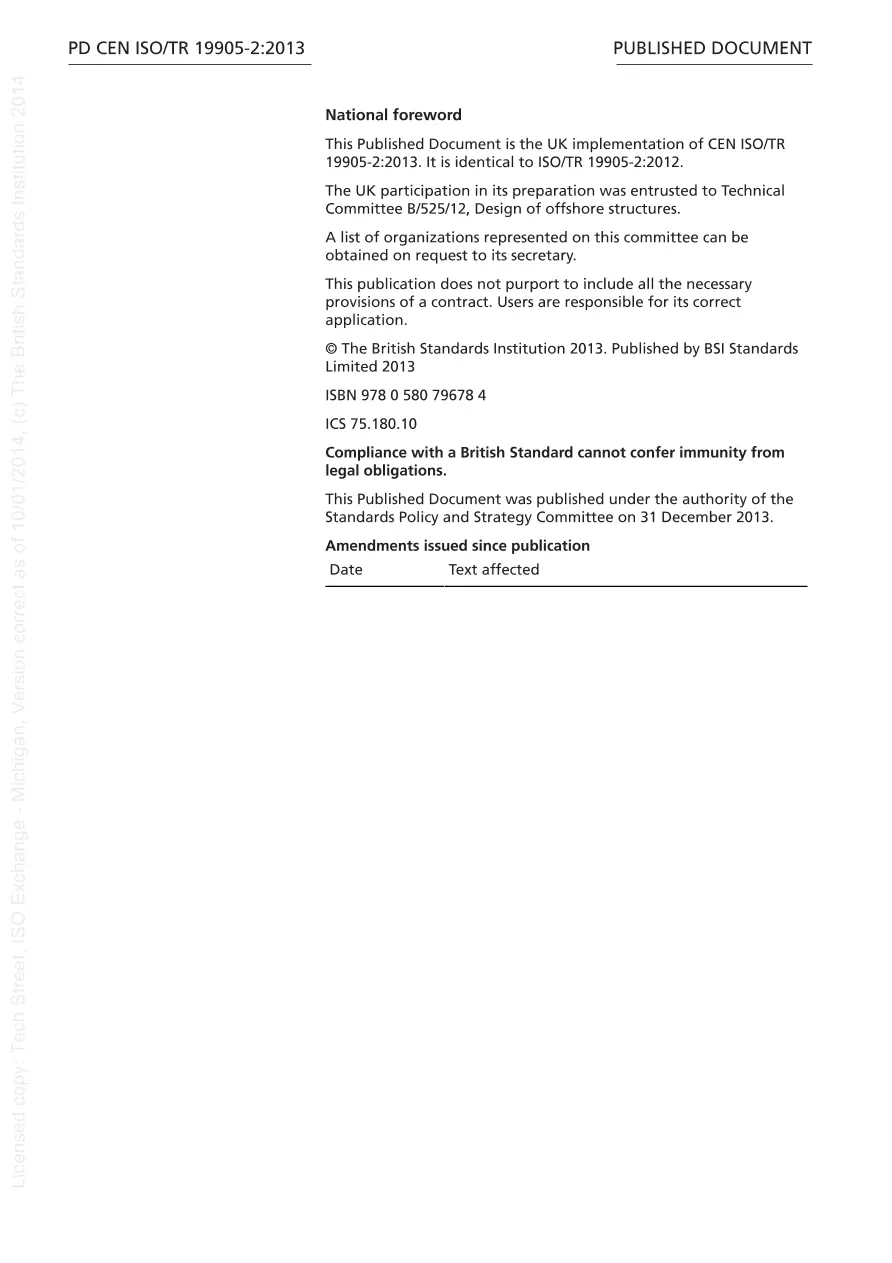 BS PD CEN ISO/TR 19905-2:2013 BS PD CEN ISO/TR 19905-2:2013