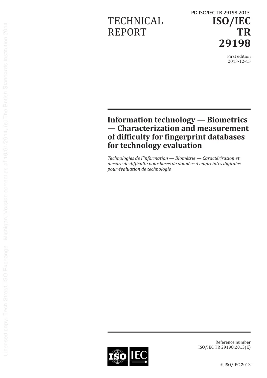 BS PD ISO/IEC TR 29198:2013 BS PD ISO/IEC TR 29198:2013