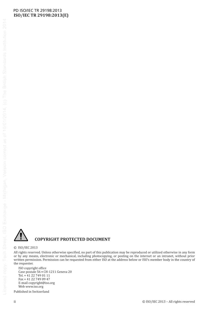 BS PD ISO/IEC TR 29198:2013 BS PD ISO/IEC TR 29198:2013