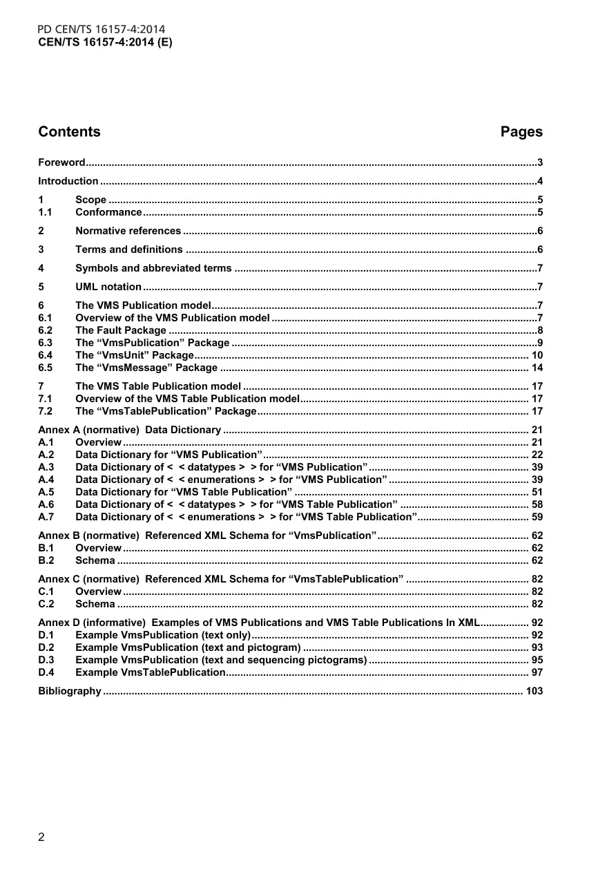 BS PD CEN/TS 16157-4:2014 BS PD CEN/TS 16157-4:2014