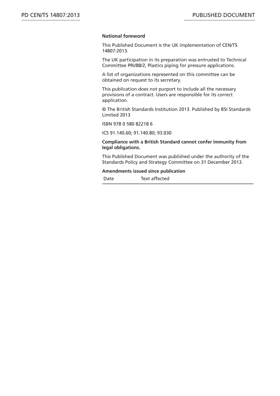 BS PD CEN/TS 14807:2013 BS PD CEN/TS 14807:2013