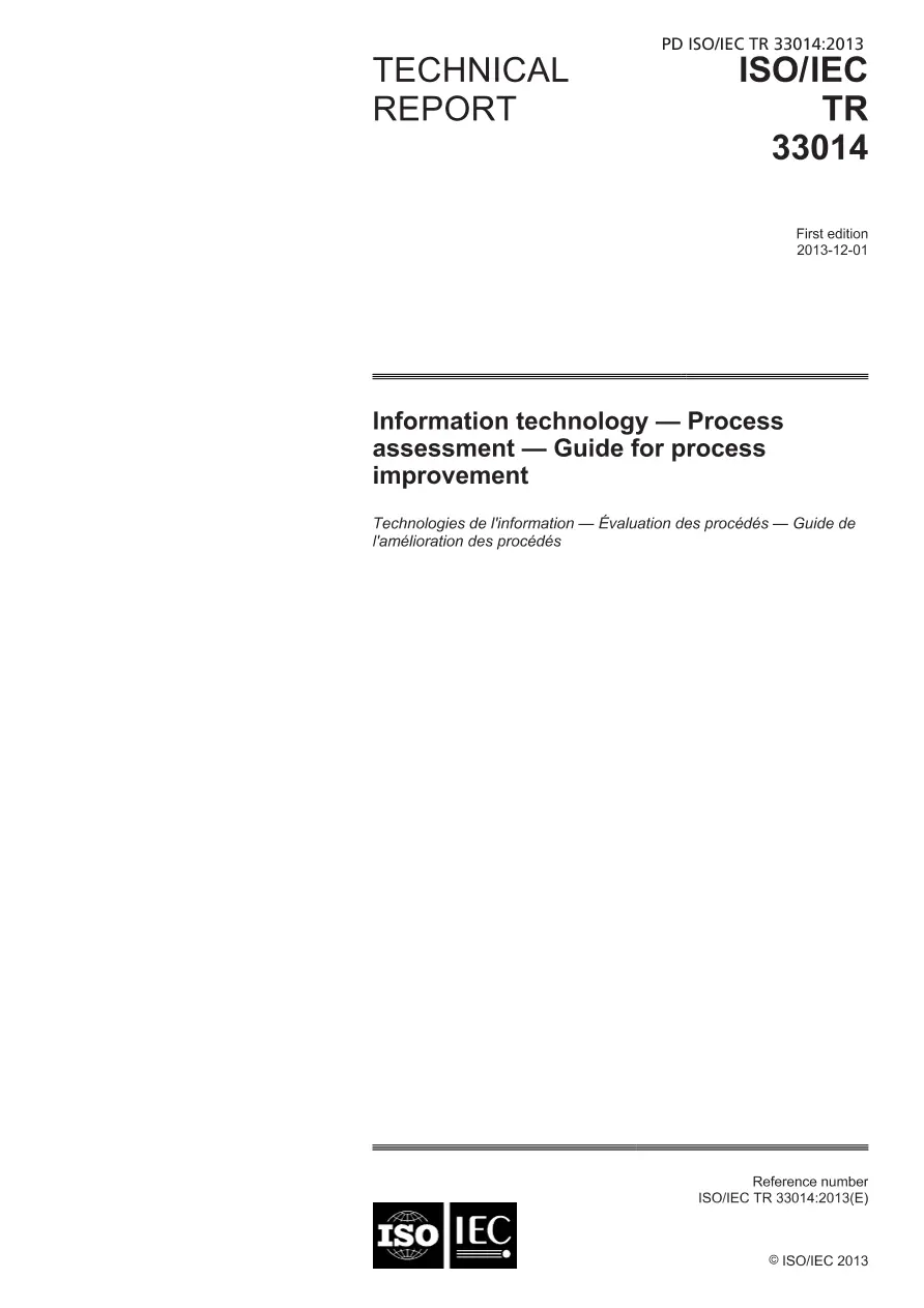 BS PD ISO/IEC TR 33014:2013 BS PD ISO/IEC TR 33014:2013
