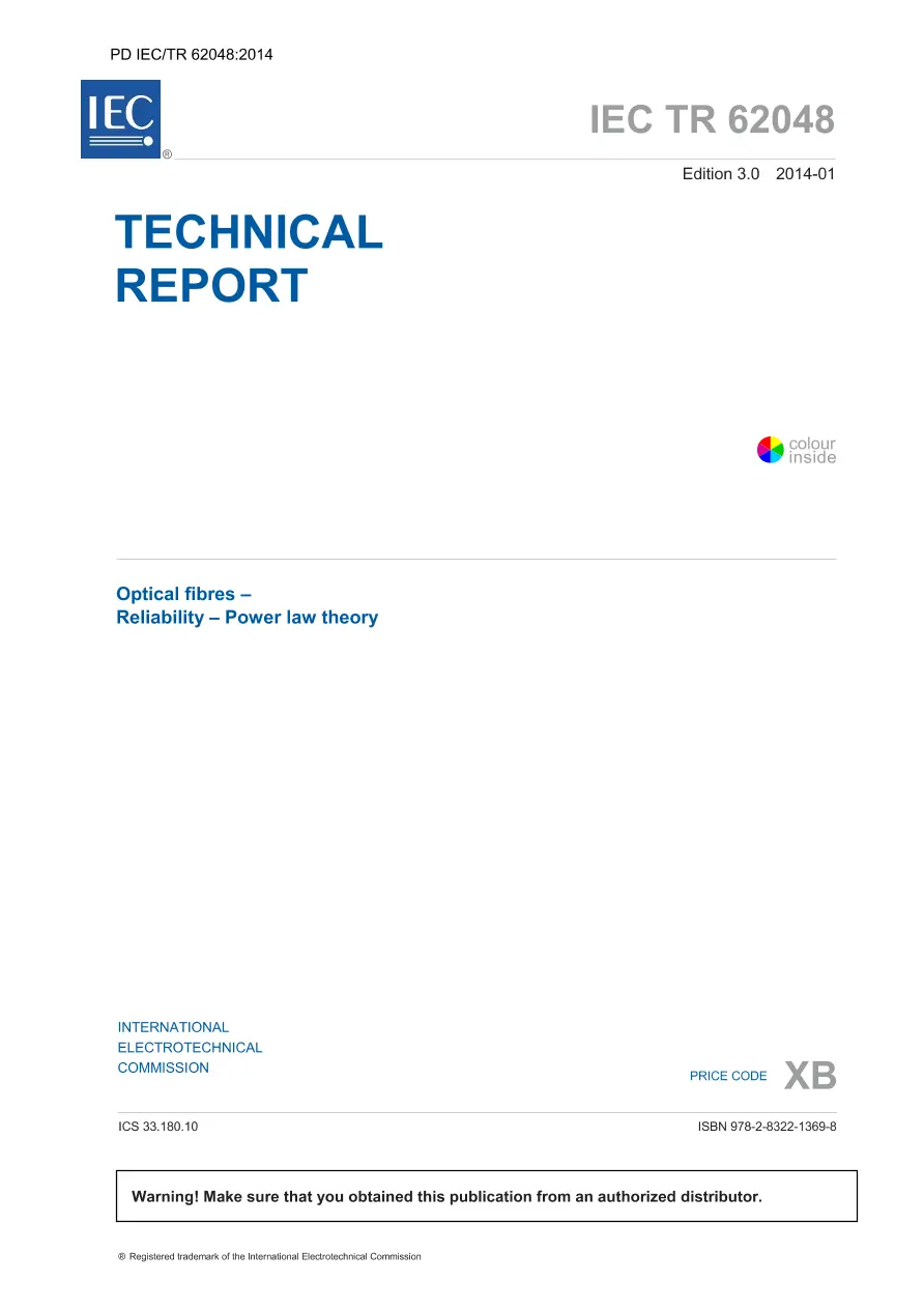 BS PD IEC/TR 62048:2014 BS PD IEC/TR 62048:2014