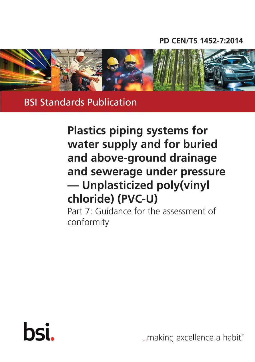 BS PD CEN/TS 1452-7:2014 BS PD CEN/TS 1452-7:2014