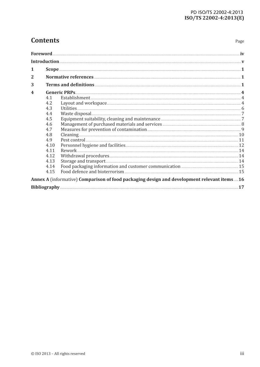 BS PD ISO/TS 22002-4:2013 BS PD ISO/TS 22002-4:2013