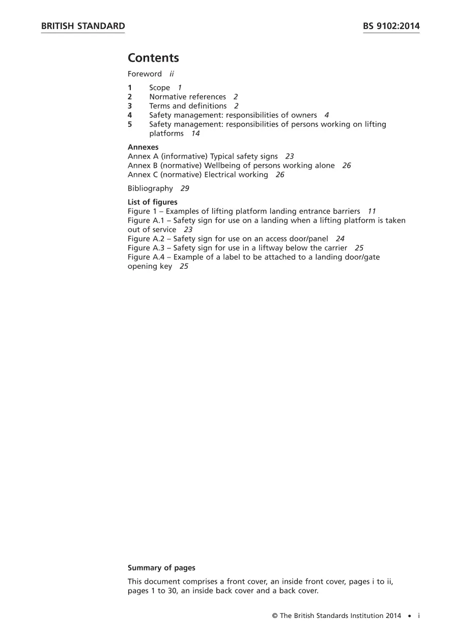 BS 9102:2014 BS 9102:2014