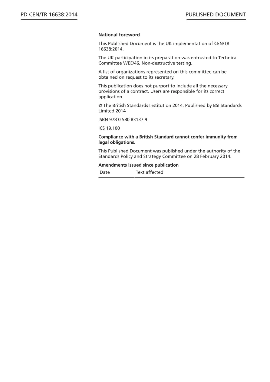 BS PD CEN/TR 16638:2014 BS PD CEN/TR 16638:2014