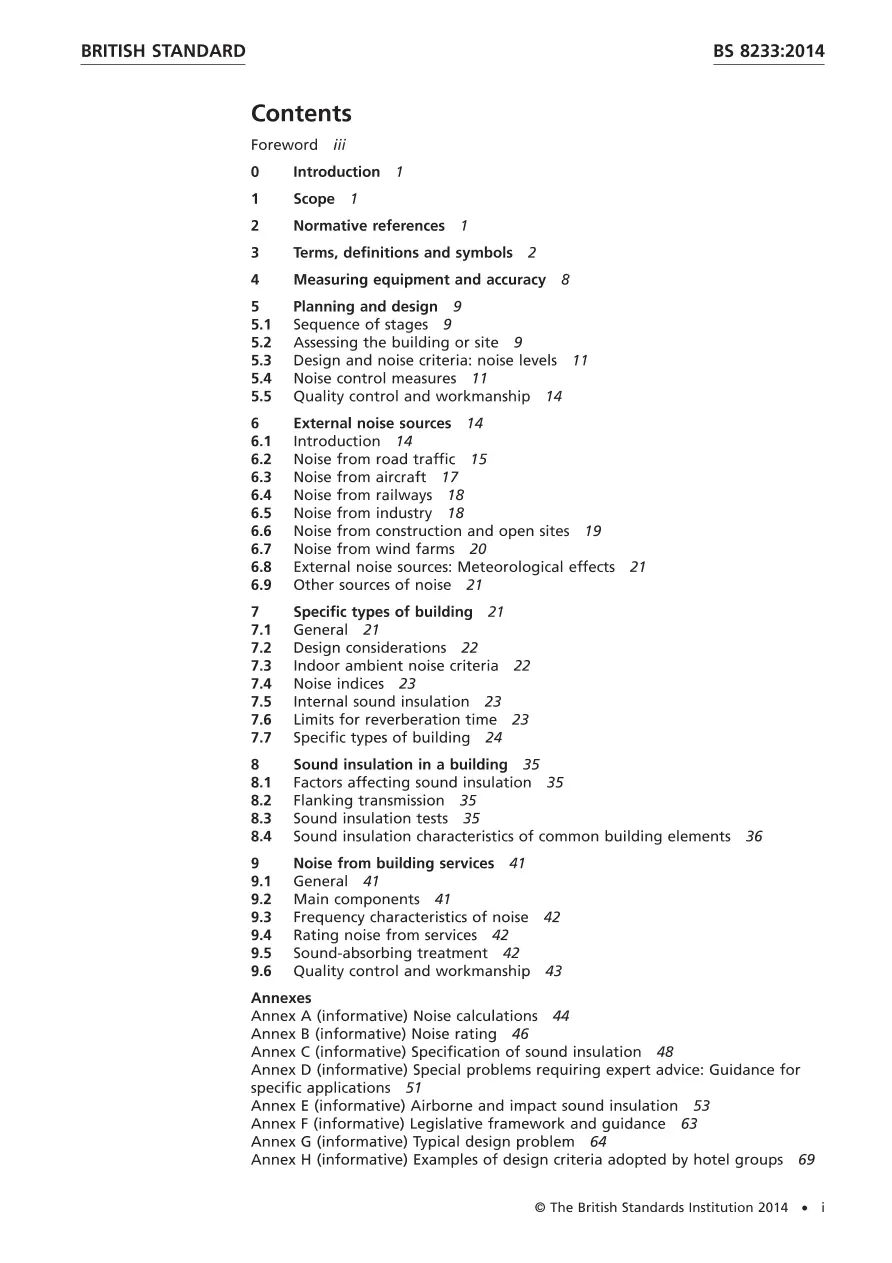 BS 8233:2014 BS 8233:2014