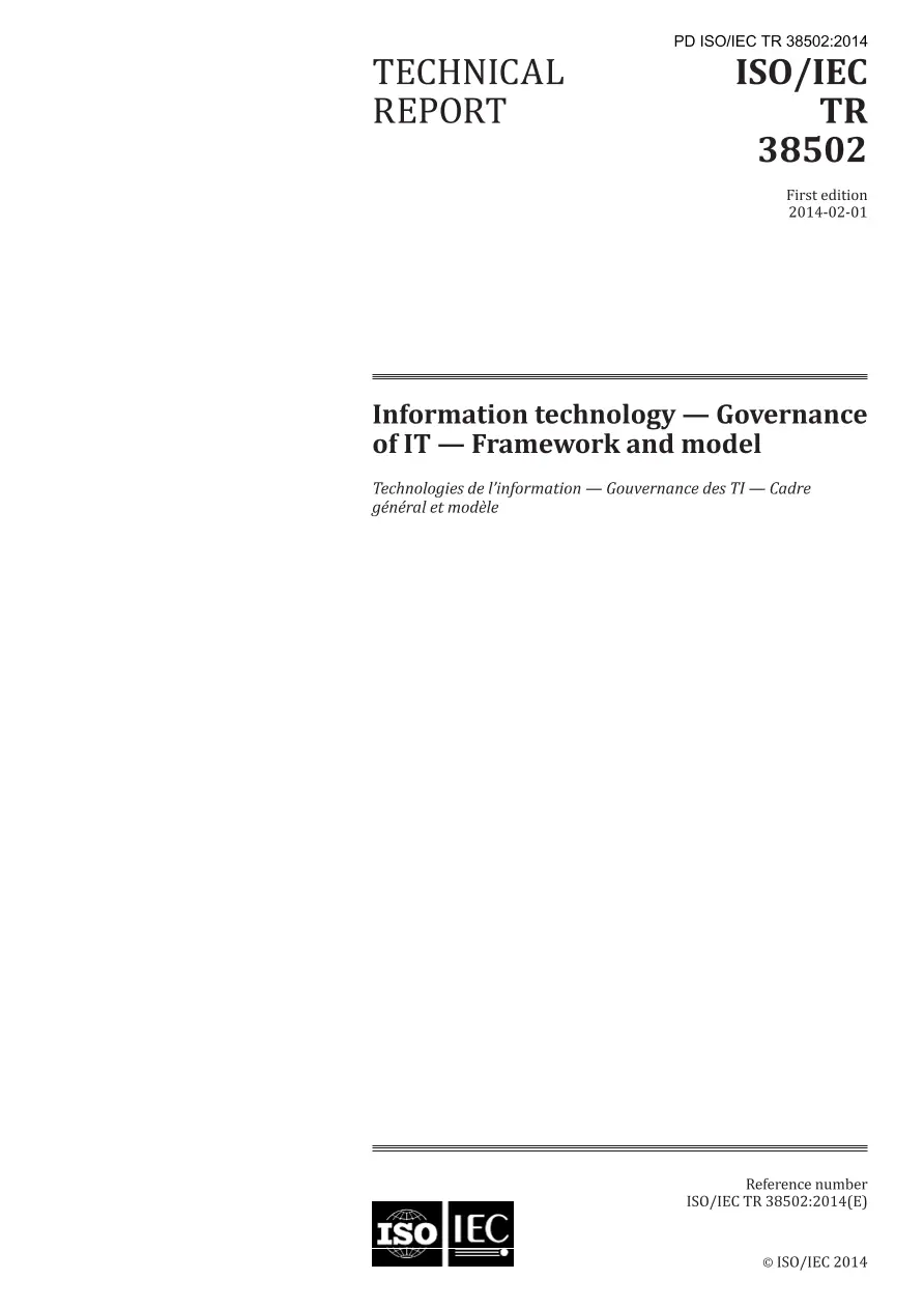 BS PD ISO/IEC TR 38502:2014 BS PD ISO/IEC TR 38502:2014