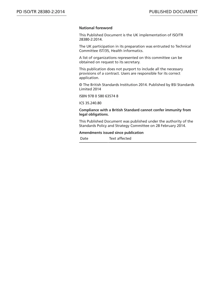 BS PD ISO/TR 28380-2:2014 BS PD ISO/TR 28380-2:2014