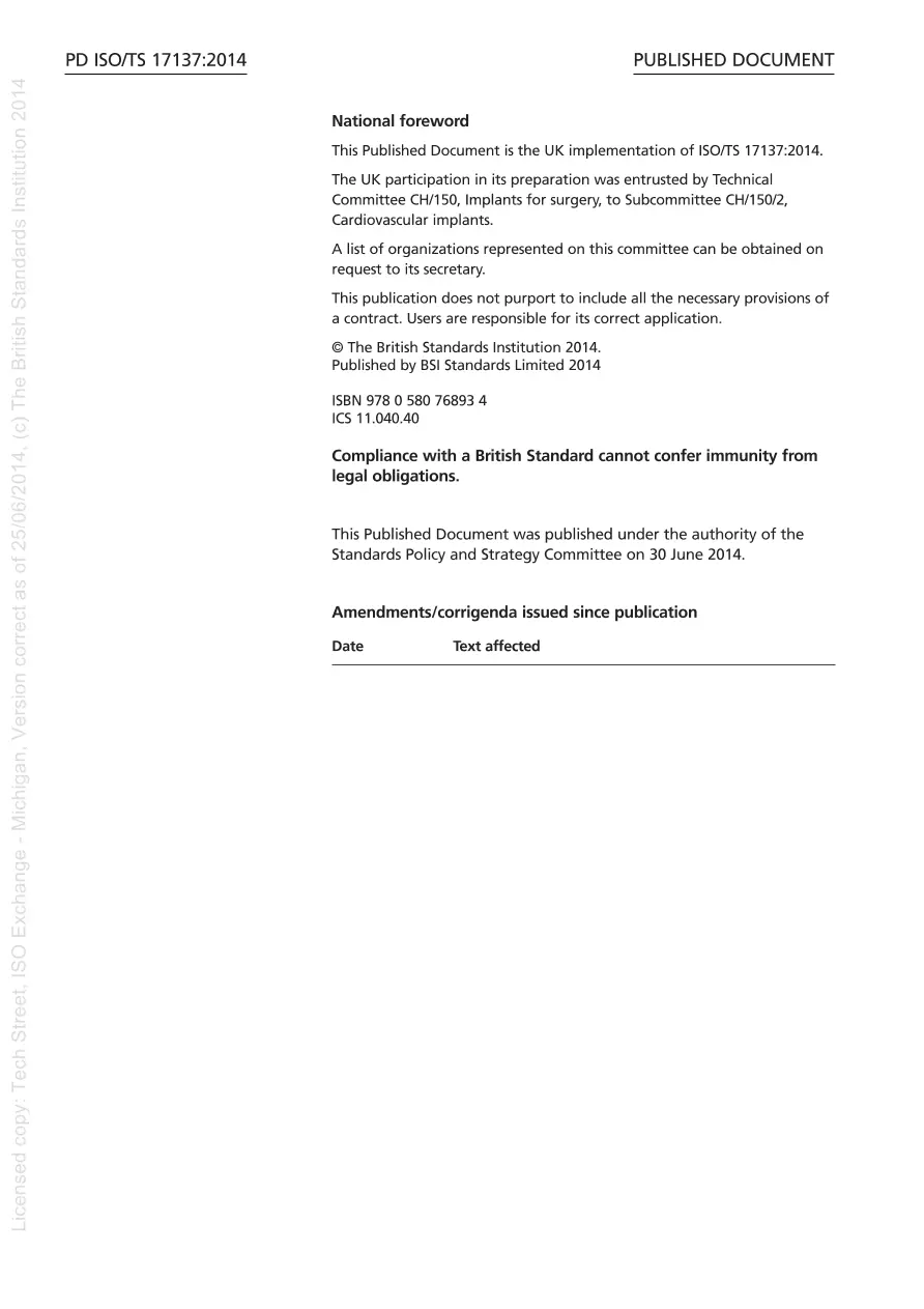 BS PD ISO/TS 17137:2014 BS PD ISO/TS 17137:2014