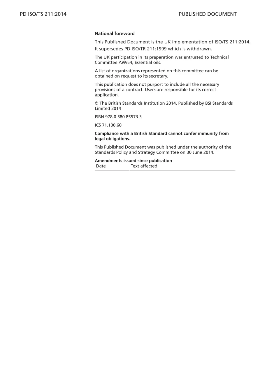 BS PD ISO/TS 211:2014 BS PD ISO/TS 211:2014