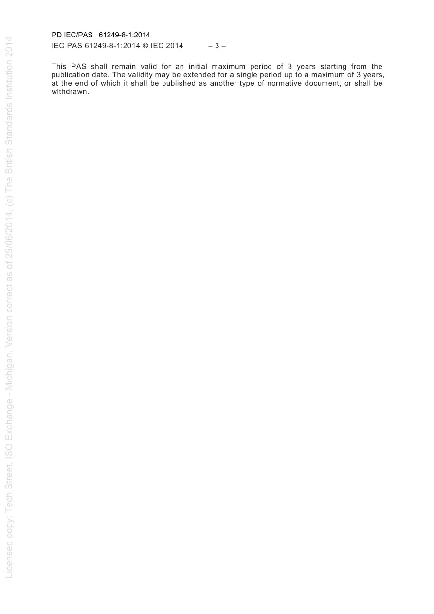 BS PD IEC/PAS 61249-8-1:2014 BS PD IEC/PAS 61249-8-1:2014