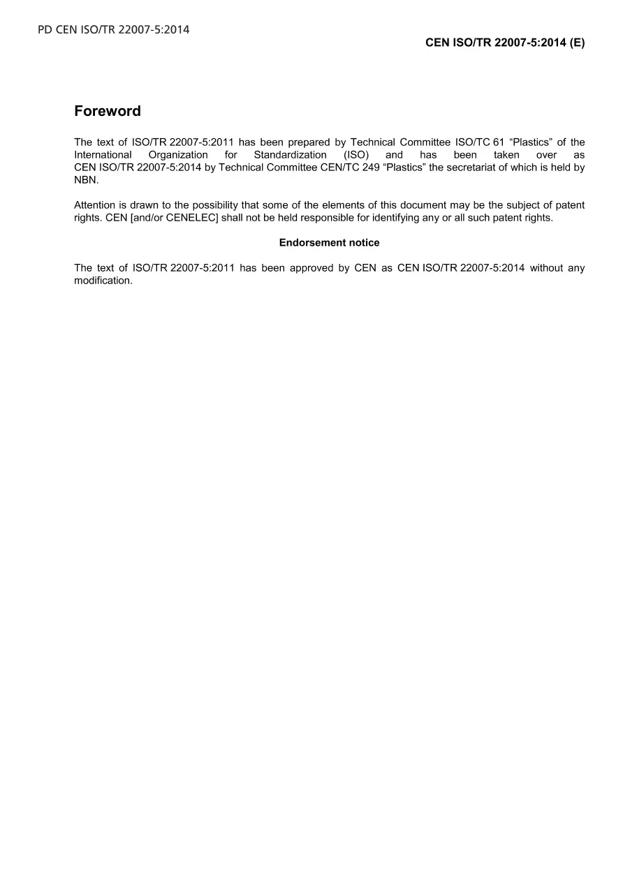 BS PD CEN ISO/TR 22007-5:2014 BS PD CEN ISO/TR 22007-5:2014