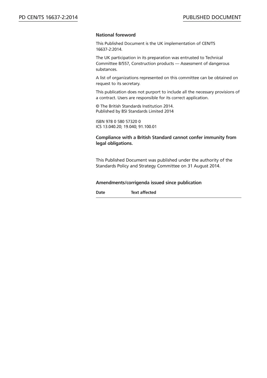 BS PD CEN/TS 16637-2:2014 BS PD CEN/TS 16637-2:2014