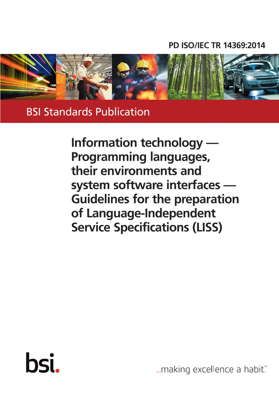 BS PD ISO/IEC TR 14369:2014 BS PD ISO/IEC TR 14369:2014