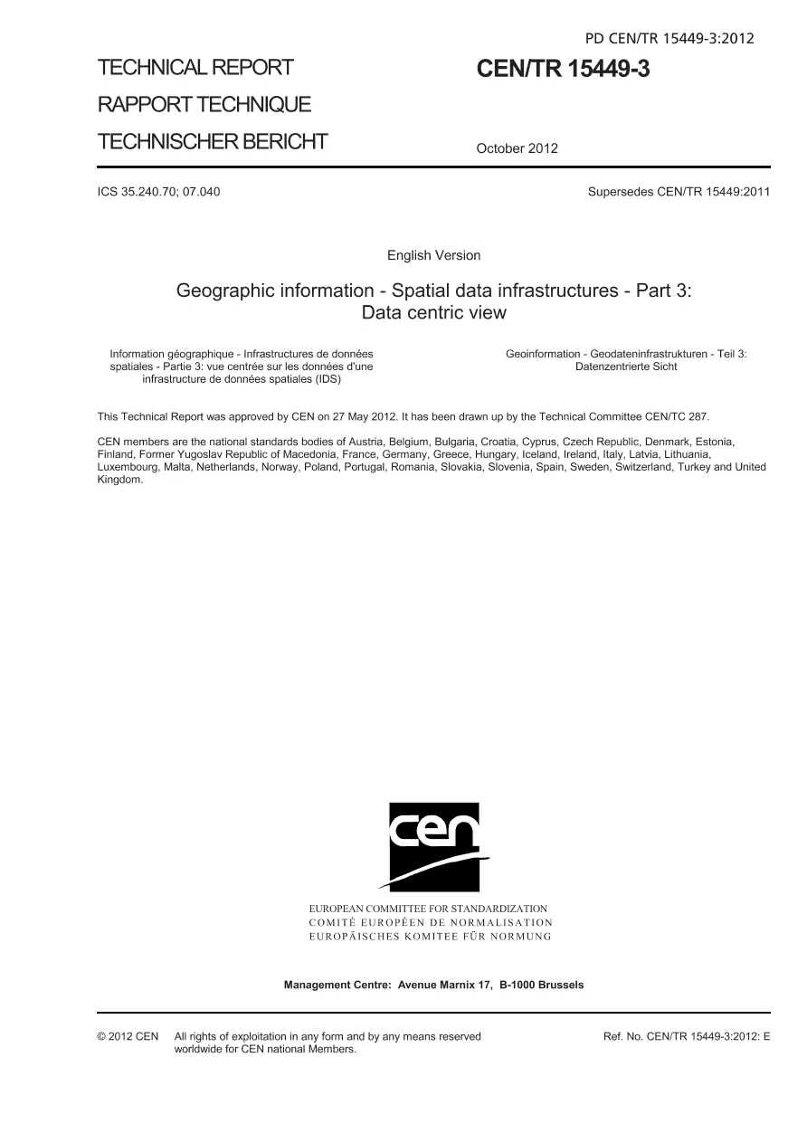BS PD CEN/TR 15449-3:2012 BS PD CEN/TR 15449-3:2012