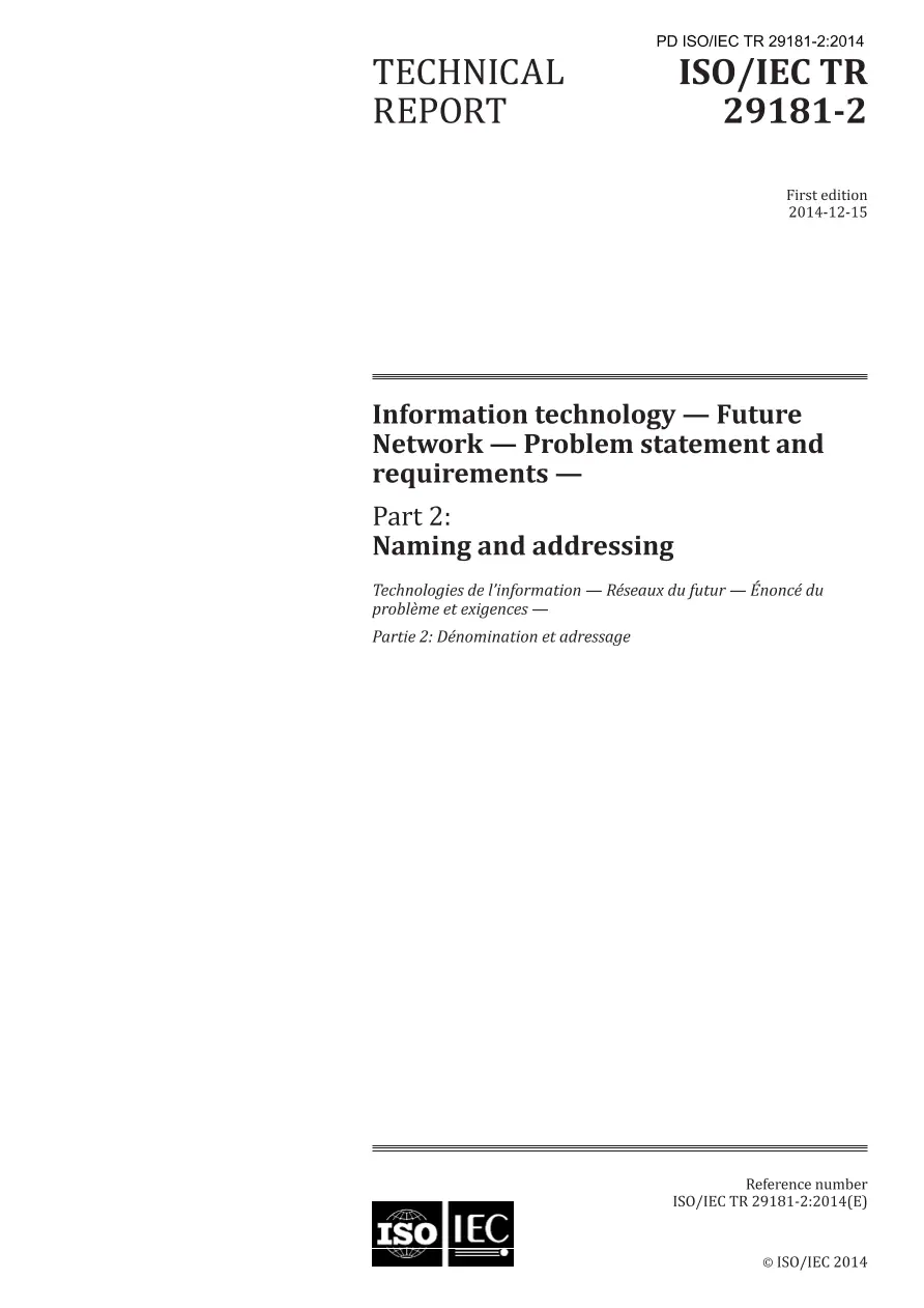 BS PD ISO/IEC TR 29181-2:2014 BS PD ISO/IEC TR 29181-2:2014