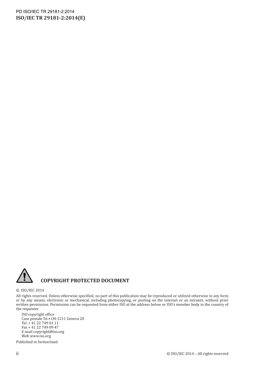 BS PD ISO/IEC TR 29181-2:2014 BS PD ISO/IEC TR 29181-2:2014