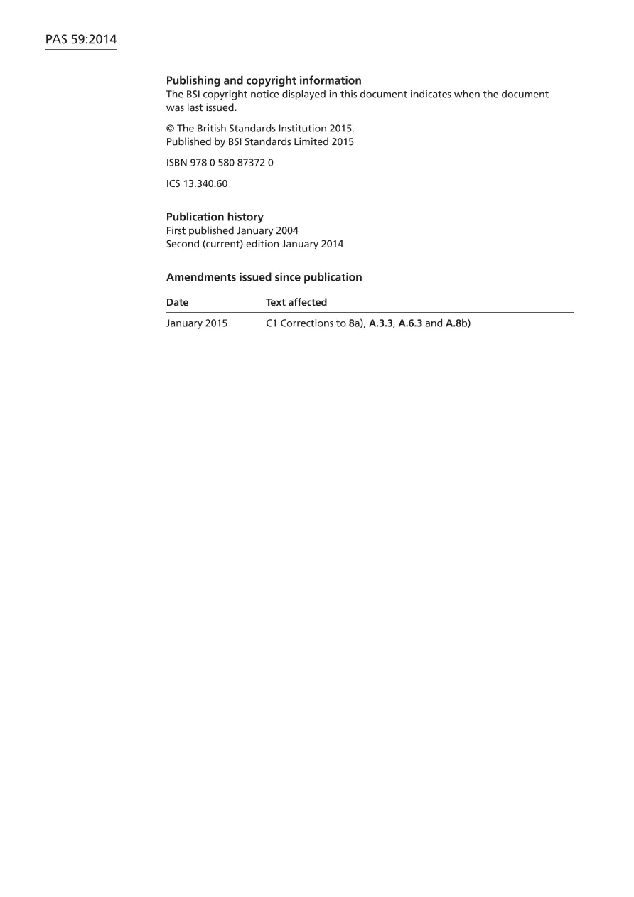 BS PAS 59:2014 BS PAS 59:2014