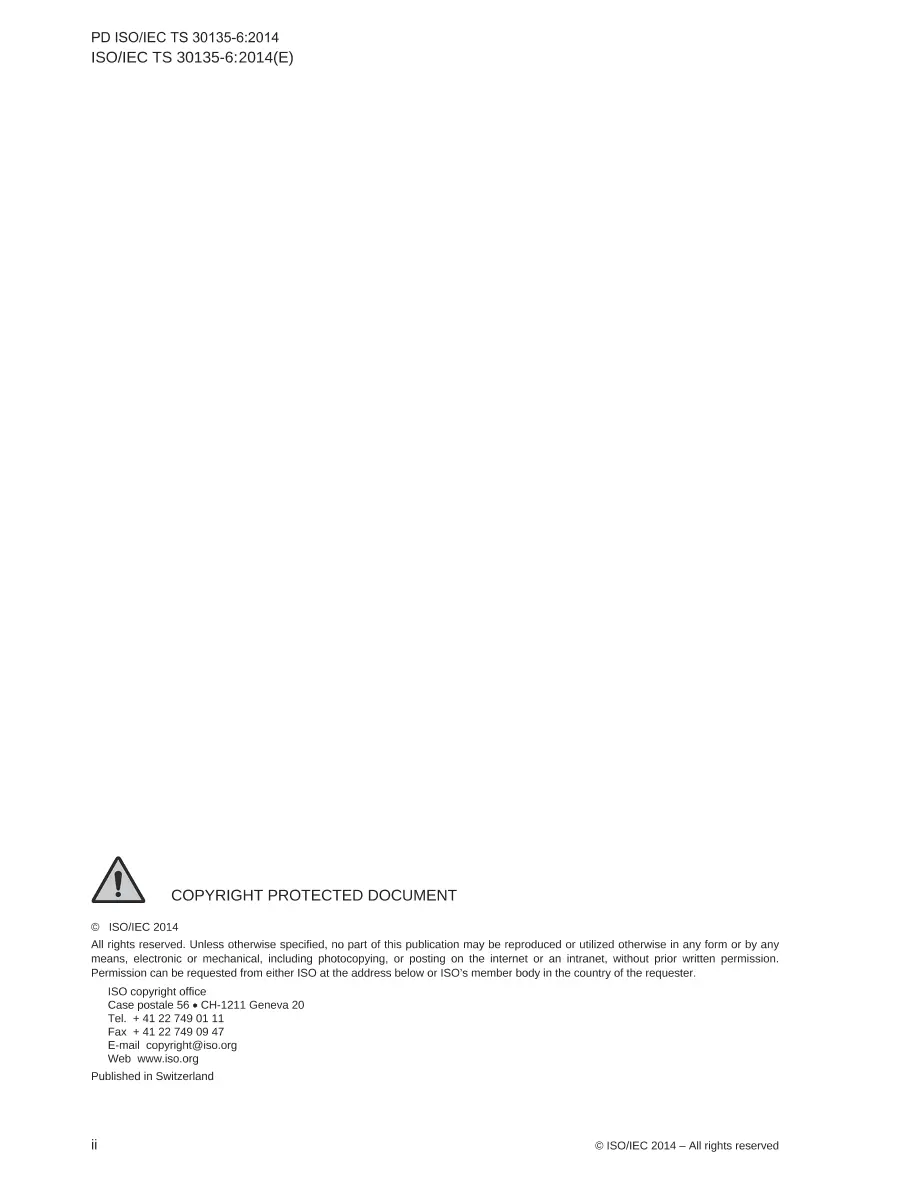 BS PD ISO/IEC TS 30135-6:2014 BS PD ISO/IEC TS 30135-6:2014