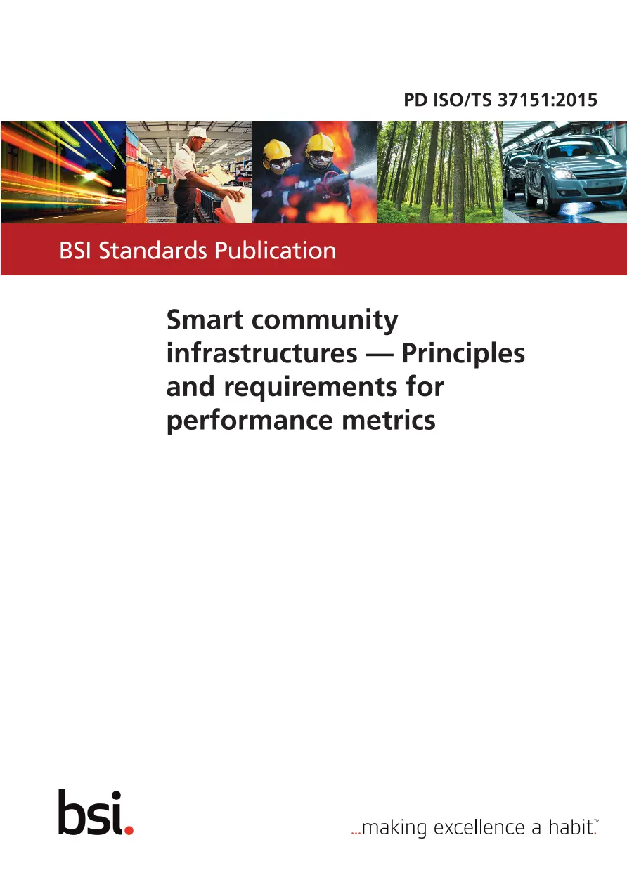 BS PD ISO/TS 37151:2015 BS PD ISO/TS 37151:2015