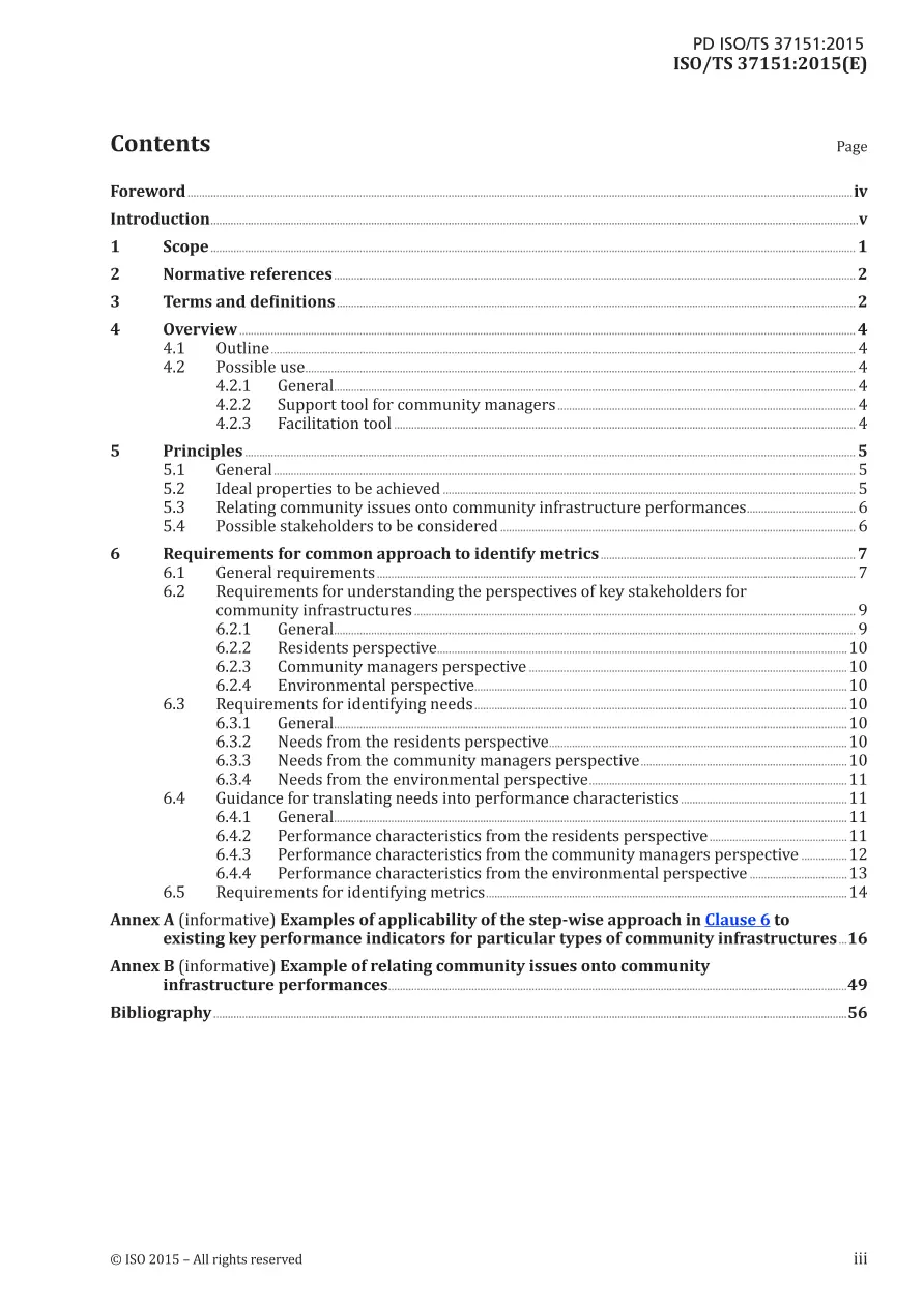 BS PD ISO/TS 37151:2015 BS PD ISO/TS 37151:2015