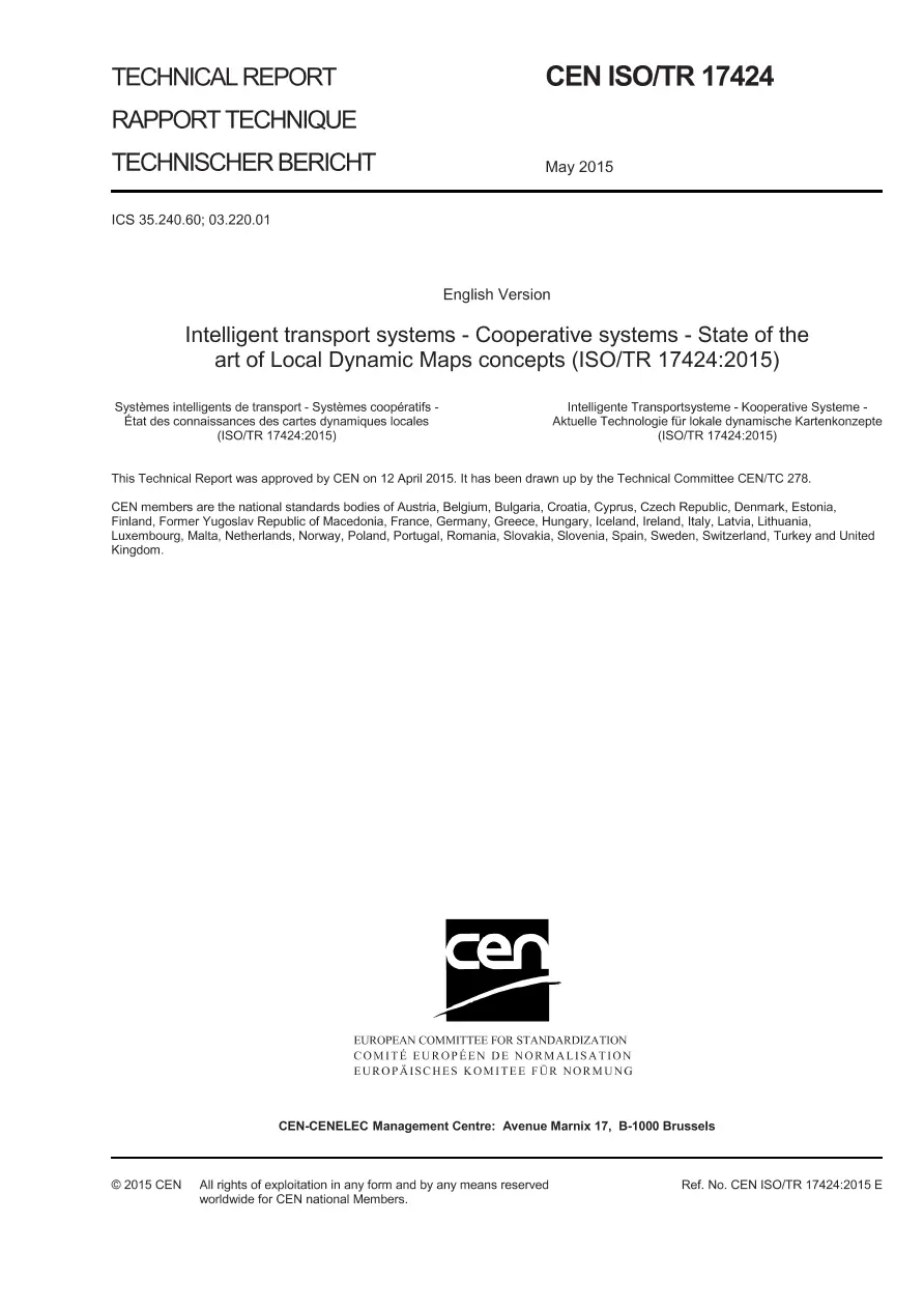 BS PD CEN ISO/TR 17424:2015 BS PD CEN ISO/TR 17424:2015