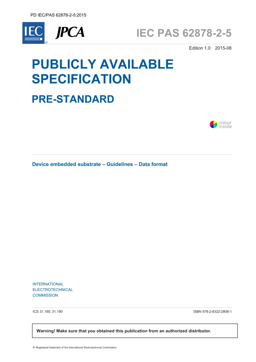 BS PD IEC/PAS 62878-2-5:2015 BS PD IEC/PAS 62878-2-5:2015