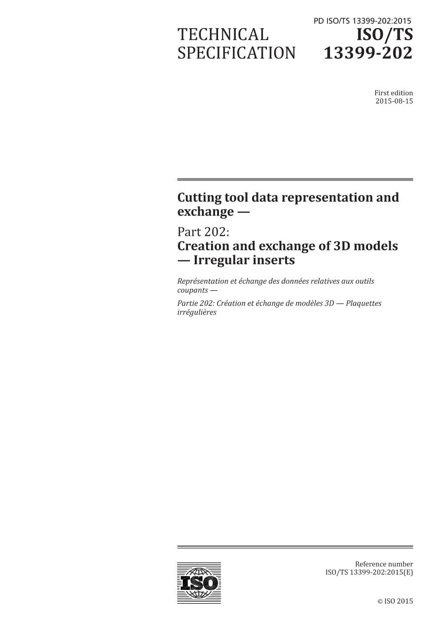 BS PD ISO/TS 13399-202:2015 BS PD ISO/TS 13399-202:2015