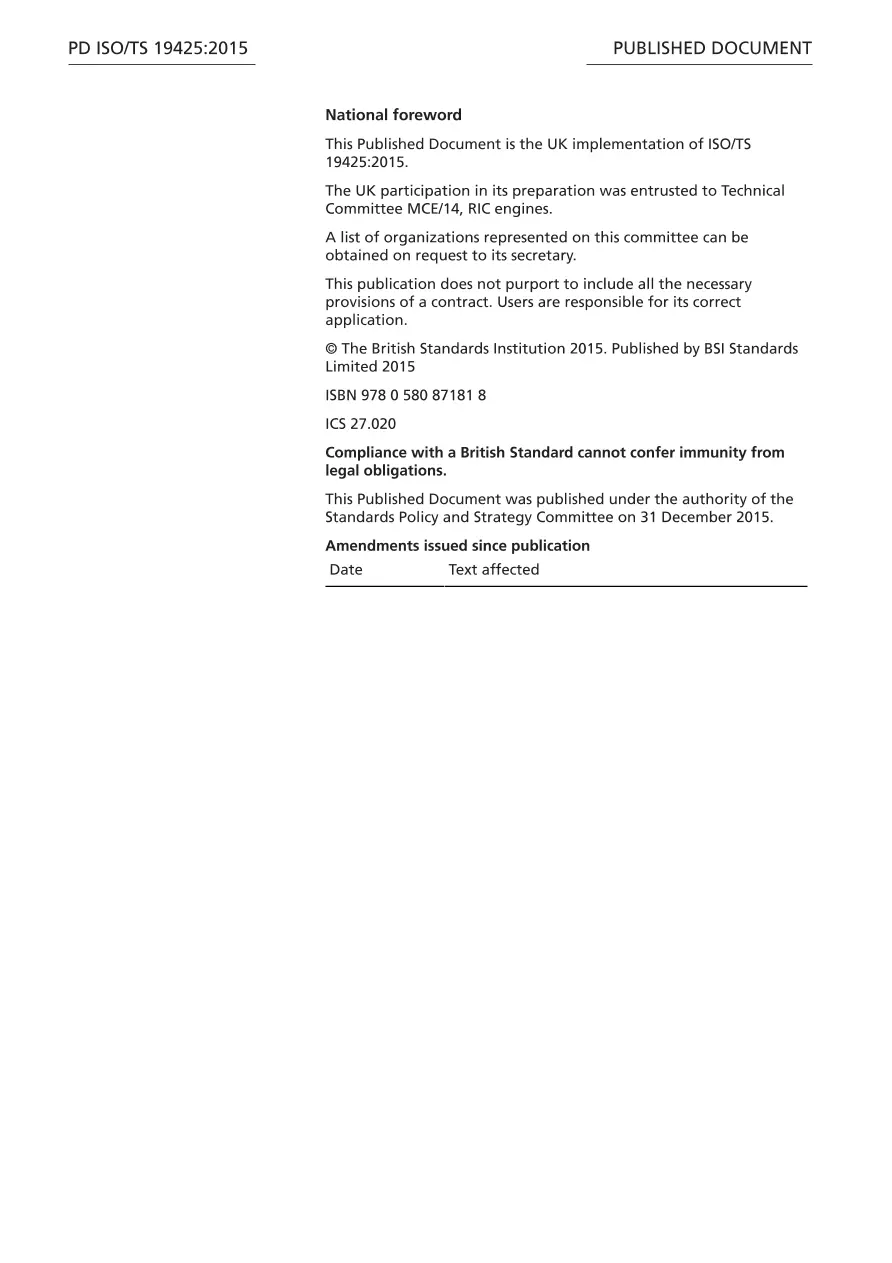 BS PD ISO/TS 19425:2015 BS PD ISO/TS 19425:2015