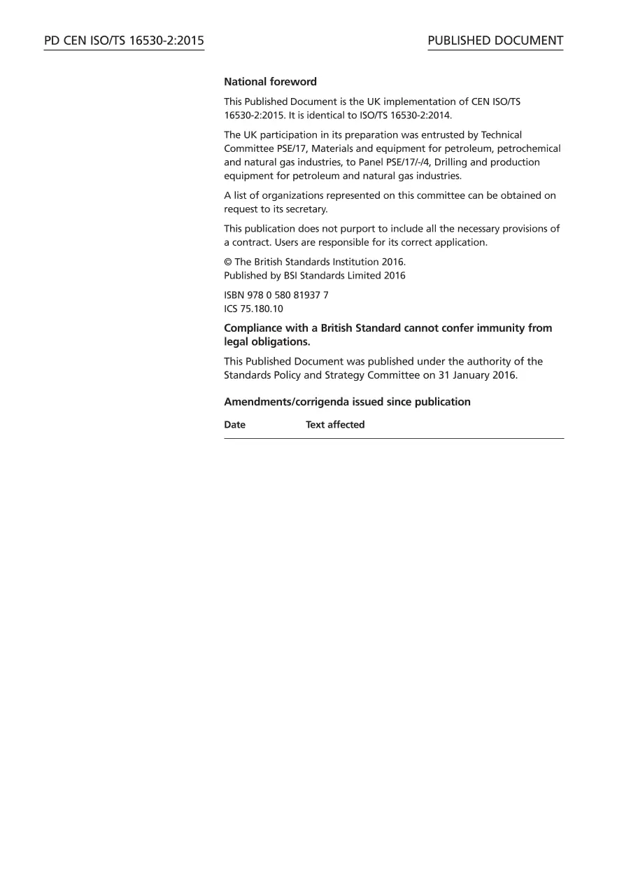 BS PD CEN ISO/TS 16530-2:2015 BS PD CEN ISO/TS 16530-2:2015