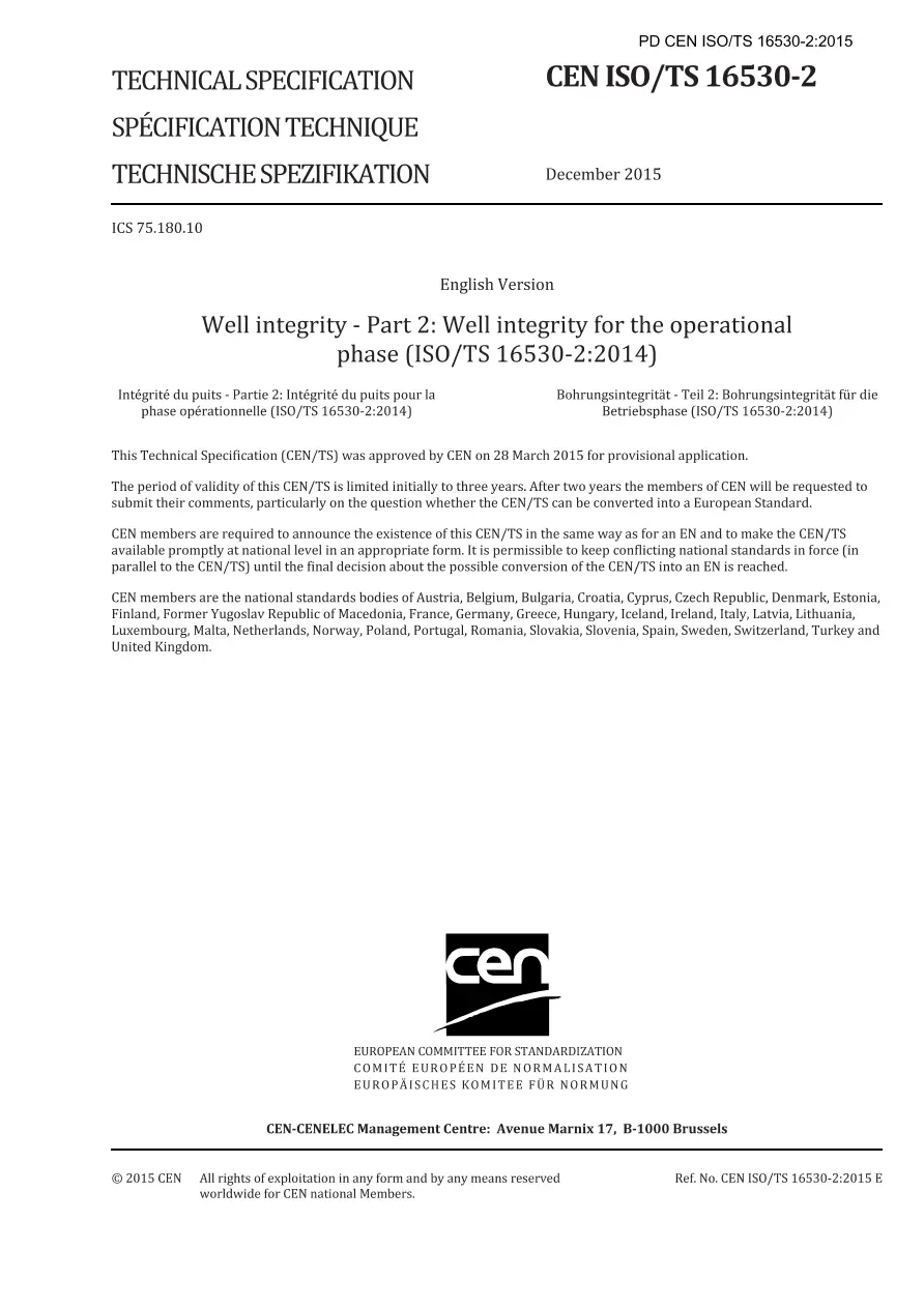 BS PD CEN ISO/TS 16530-2:2015 BS PD CEN ISO/TS 16530-2:2015