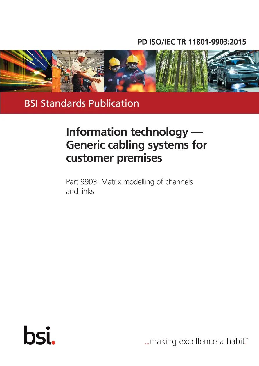 BS PD ISO/IEC TR 11801-9903:2015 BS PD ISO/IEC TR 11801-9903:2015