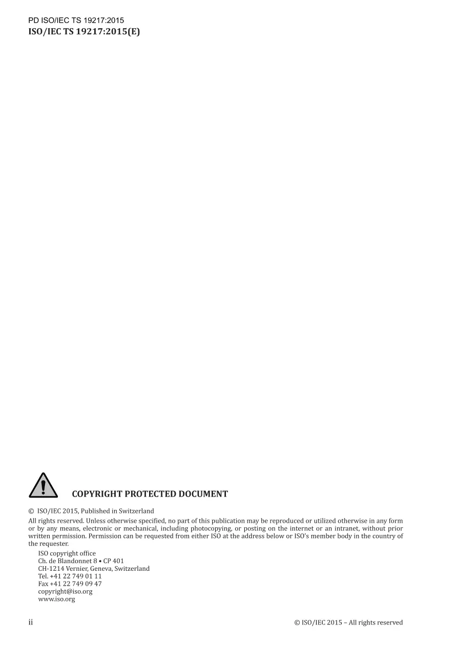 BS PD ISO/IEC TS 19217:2015 BS PD ISO/IEC TS 19217:2015