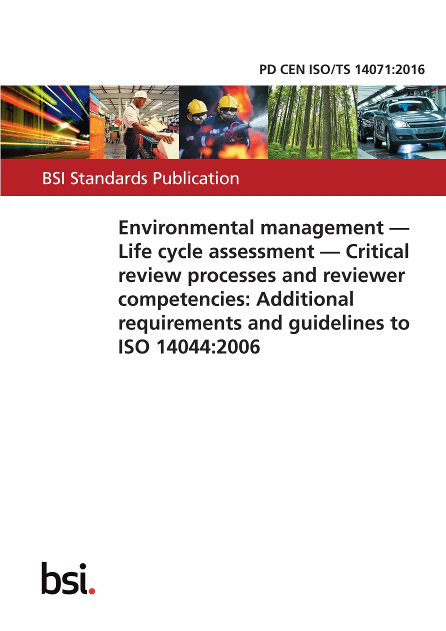 BS PD CEN ISO/TS 14071:2016 BS PD CEN ISO/TS 14071:2016