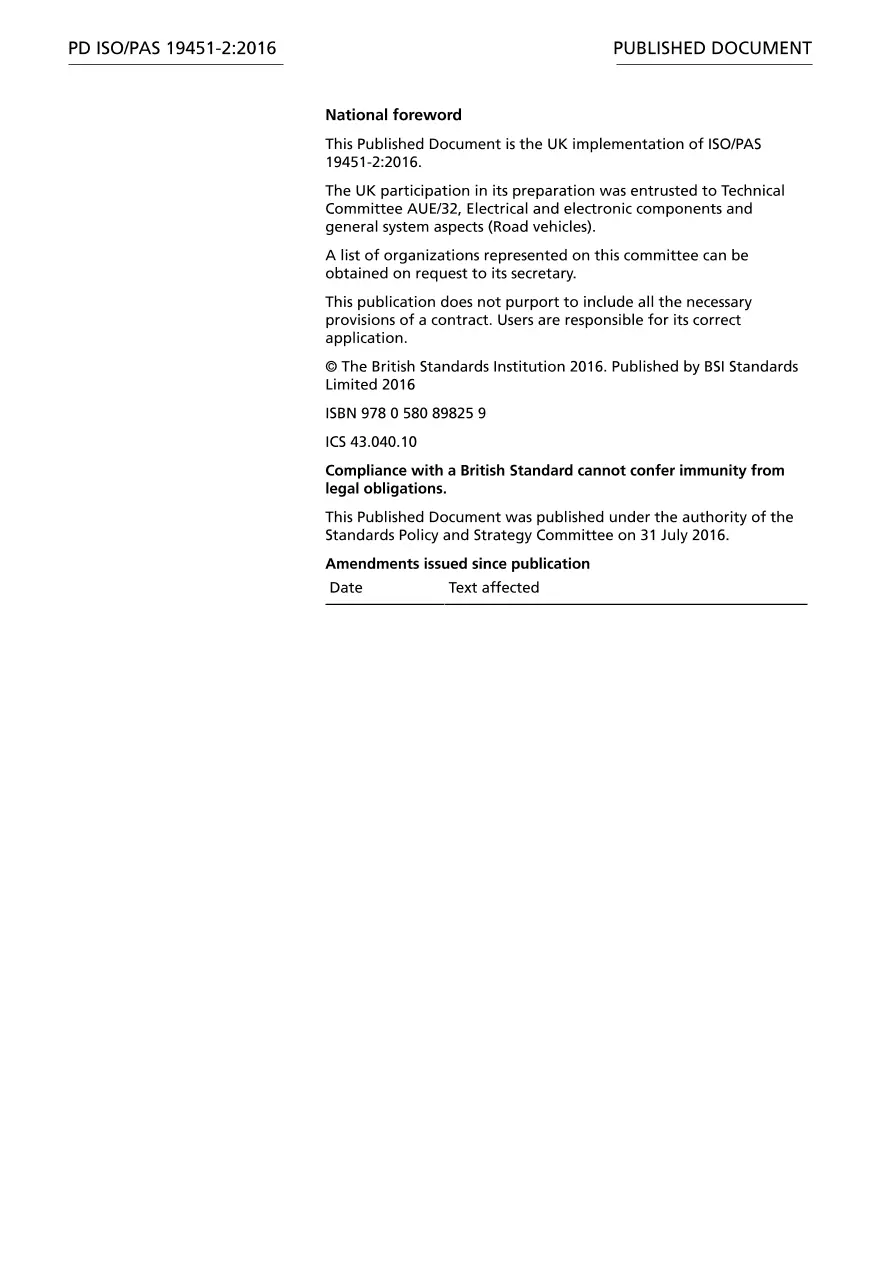 BS PD ISO/PAS 19451-2:2016 BS PD ISO/PAS 19451-2:2016