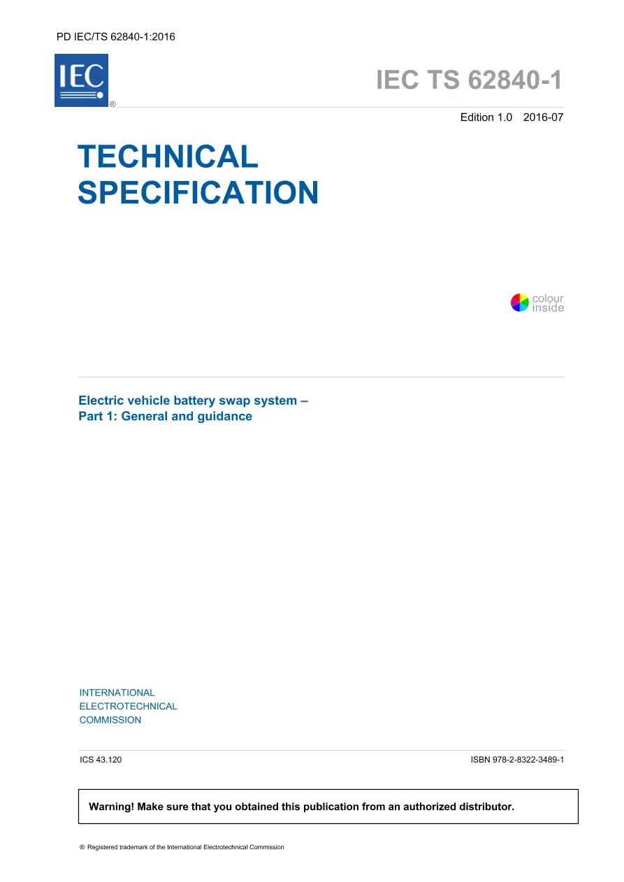 BS PD IEC/TS 62840-1:2016 BS PD IEC/TS 62840-1:2016