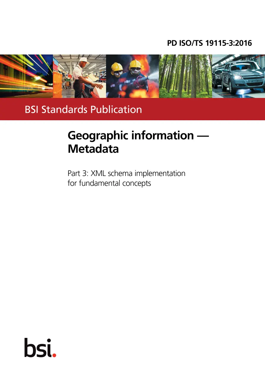 BS PD ISO/TS 19115-3:2016 BS PD ISO/TS 19115-3:2016