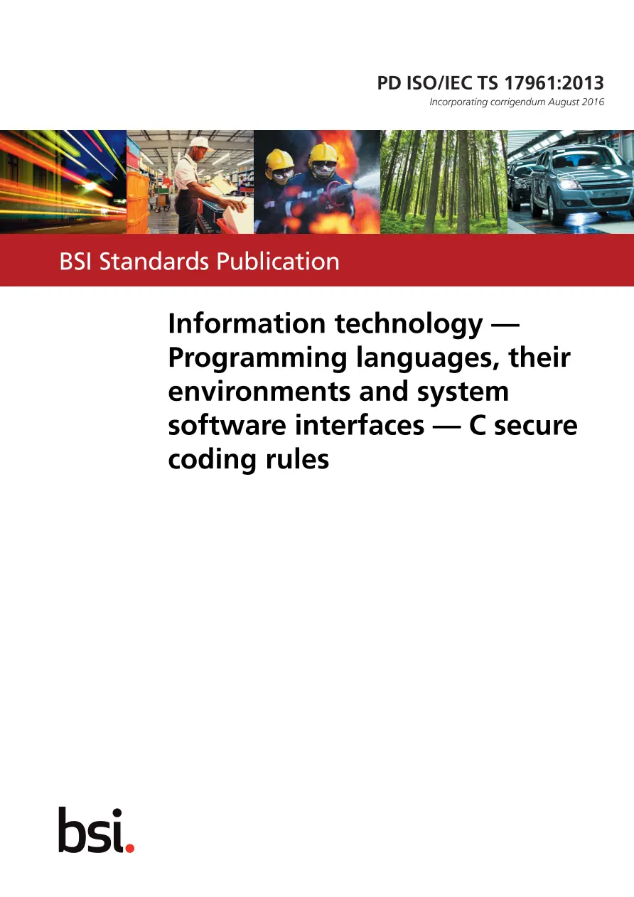 BS PD ISO/IEC TS 17961:2013 BS PD ISO/IEC TS 17961:2013