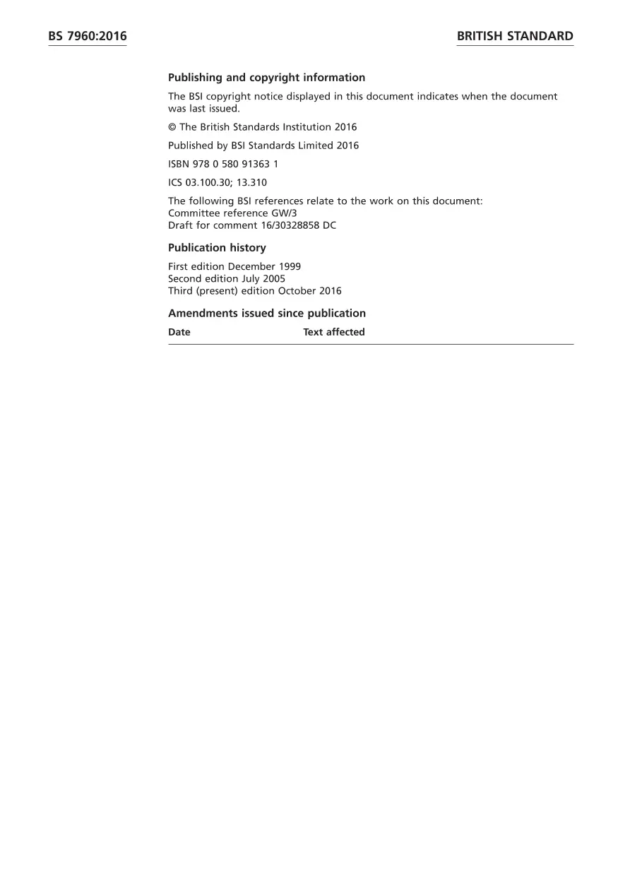 BS 7960:2016 BS 7960:2016