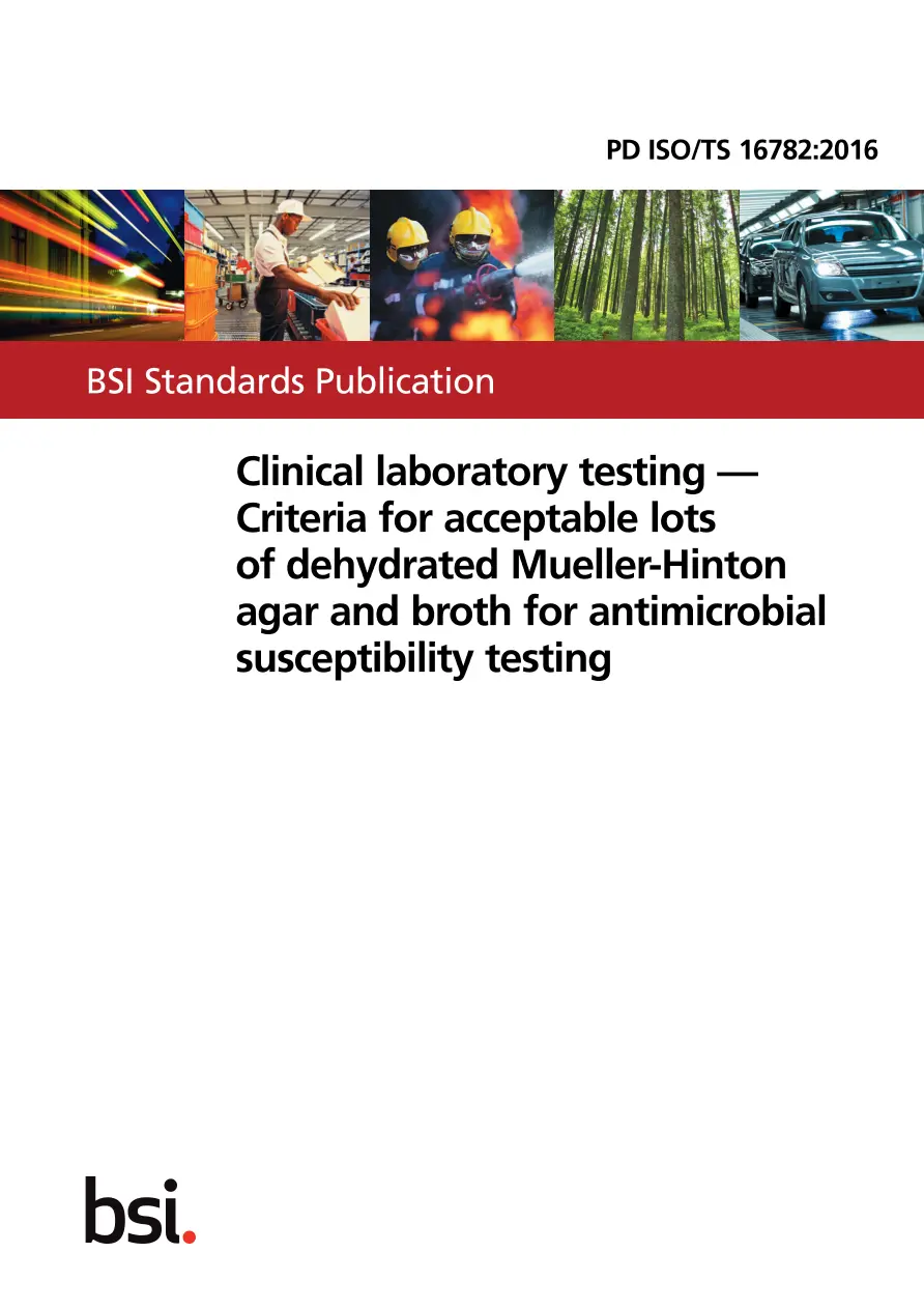 BS PD ISO/TS 16782:2016 BS PD ISO/TS 16782:2016