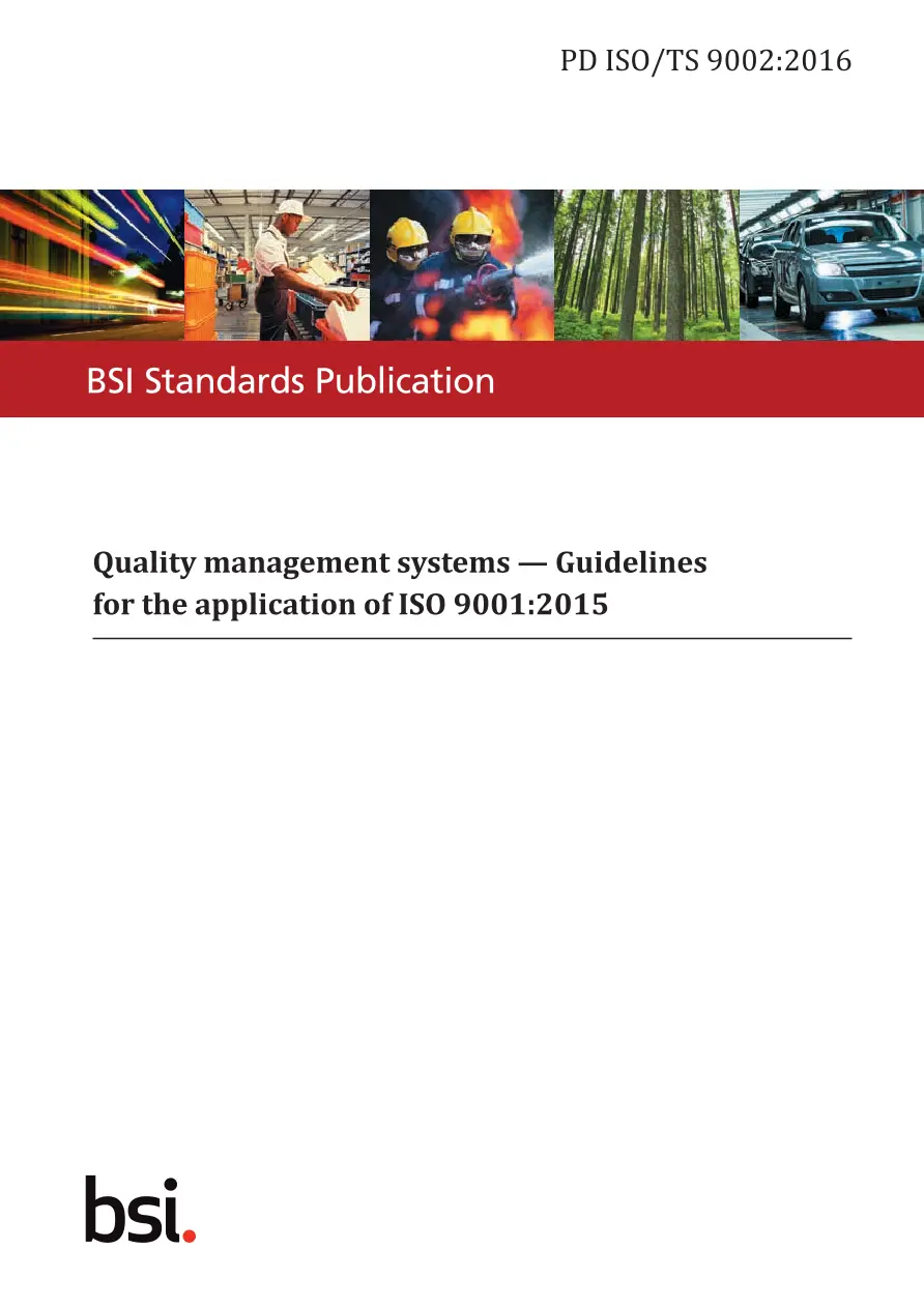 BS PD ISO/TS 9002:2016 BS PD ISO/TS 9002:2016