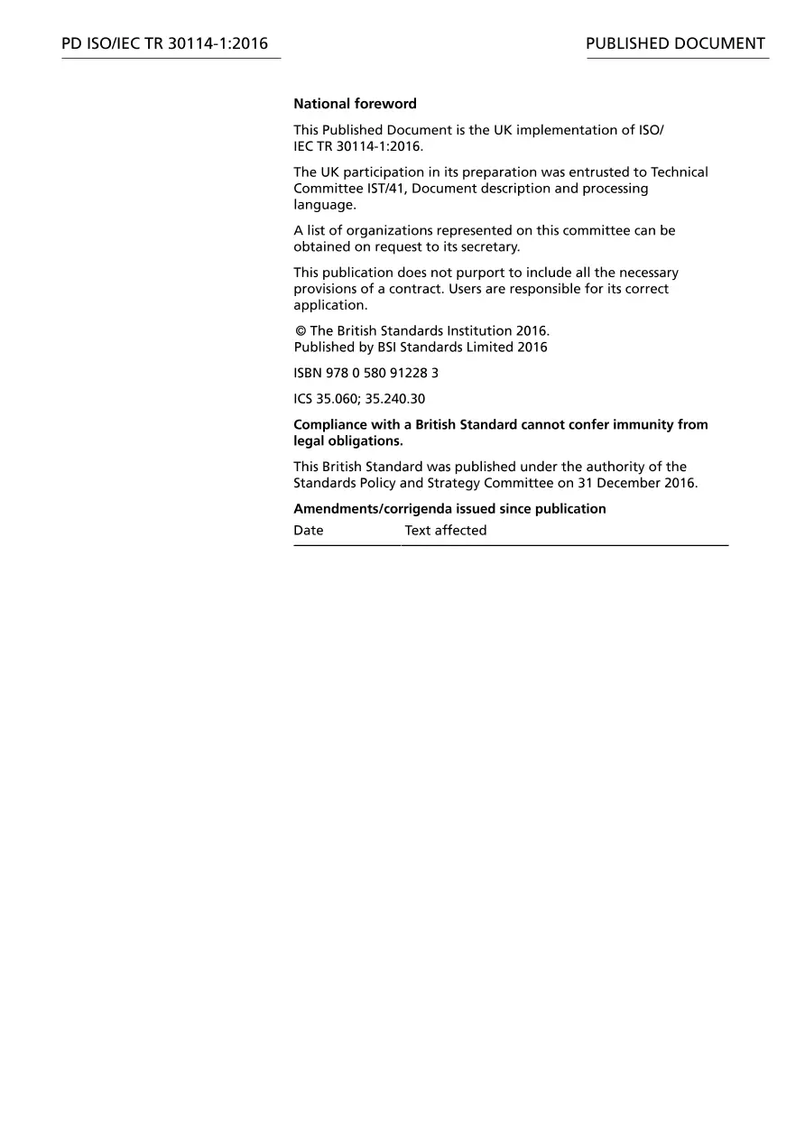 BS PD ISO/IEC TR 30114-1:2016 BS PD ISO/IEC TR 30114-1:2016