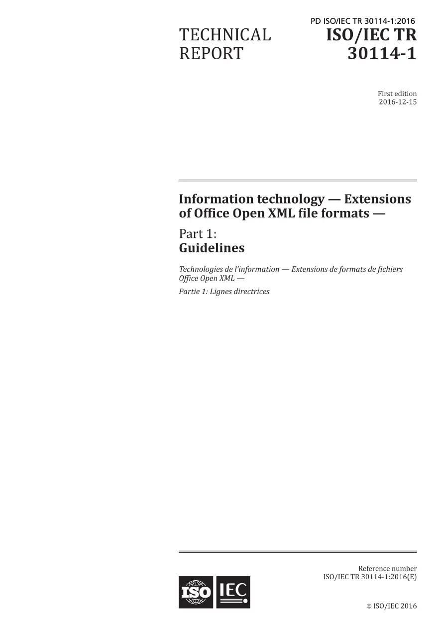 BS PD ISO/IEC TR 30114-1:2016 BS PD ISO/IEC TR 30114-1:2016