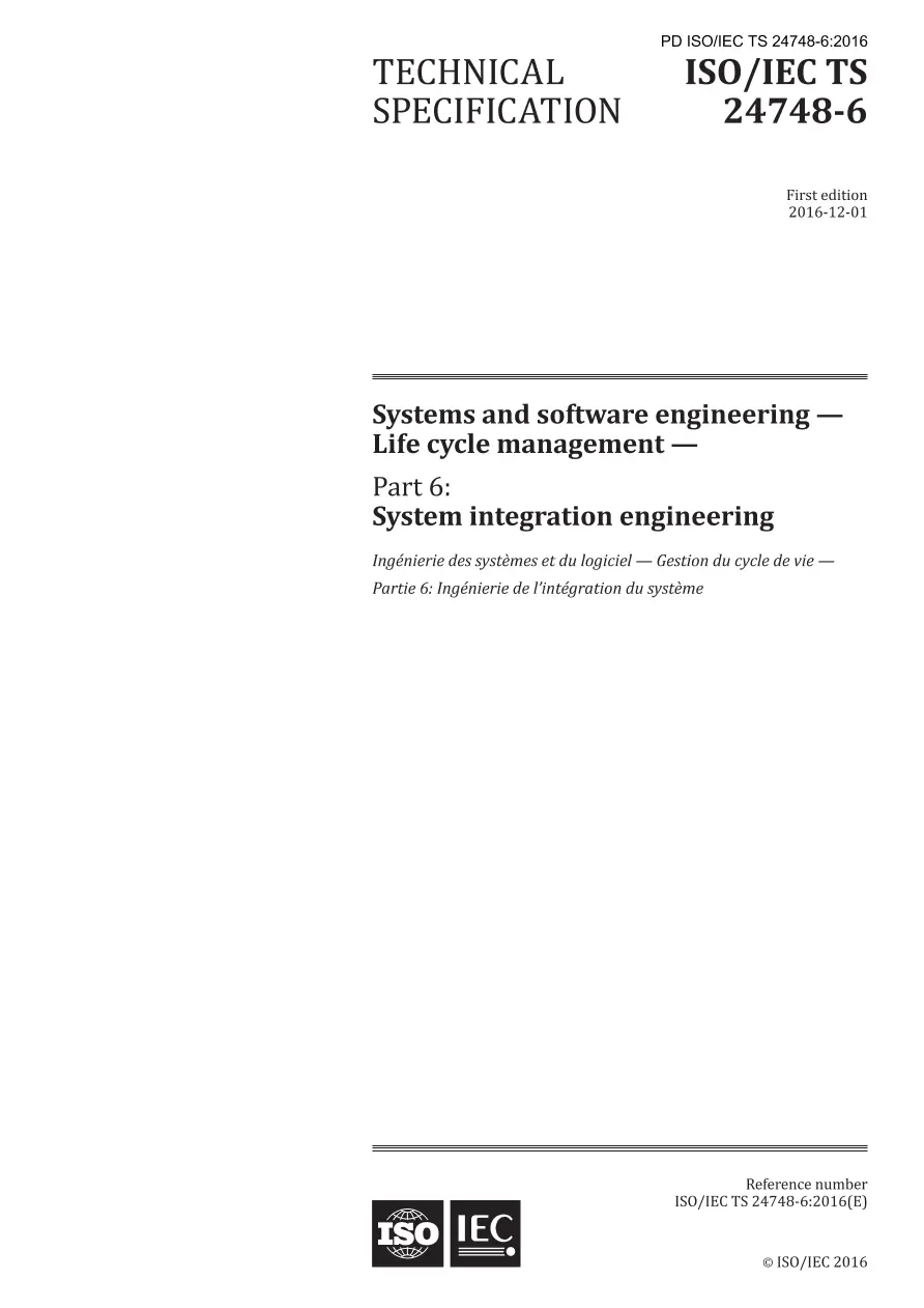BS PD ISO/IEC TS 24748-6:2016 BS PD ISO/IEC TS 24748-6:2016