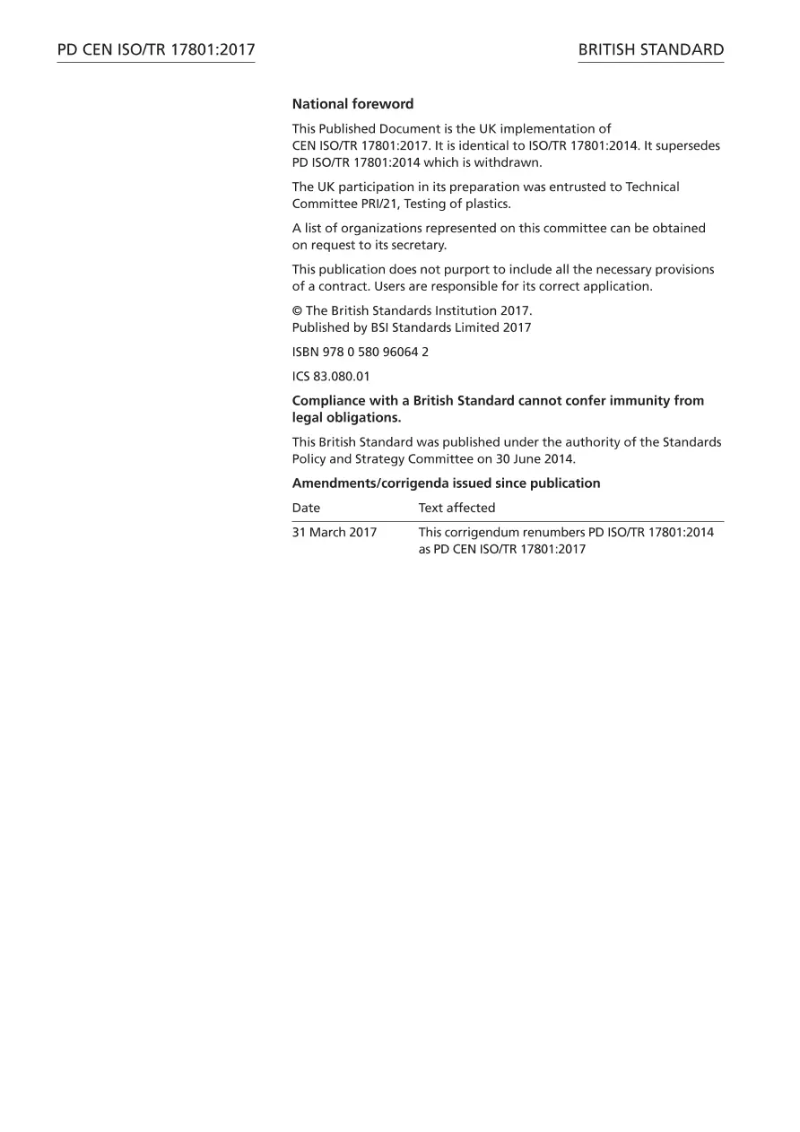 BS PD CEN ISO/TR 17801:2017 BS PD CEN ISO/TR 17801:2017