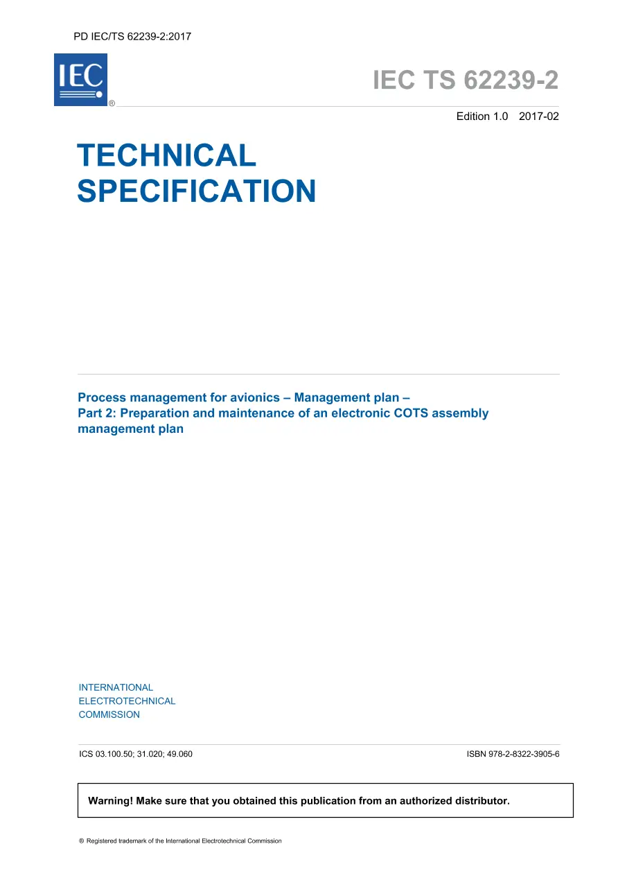 BS PD IEC/TS 62239-2:2017 BS PD IEC/TS 62239-2:2017