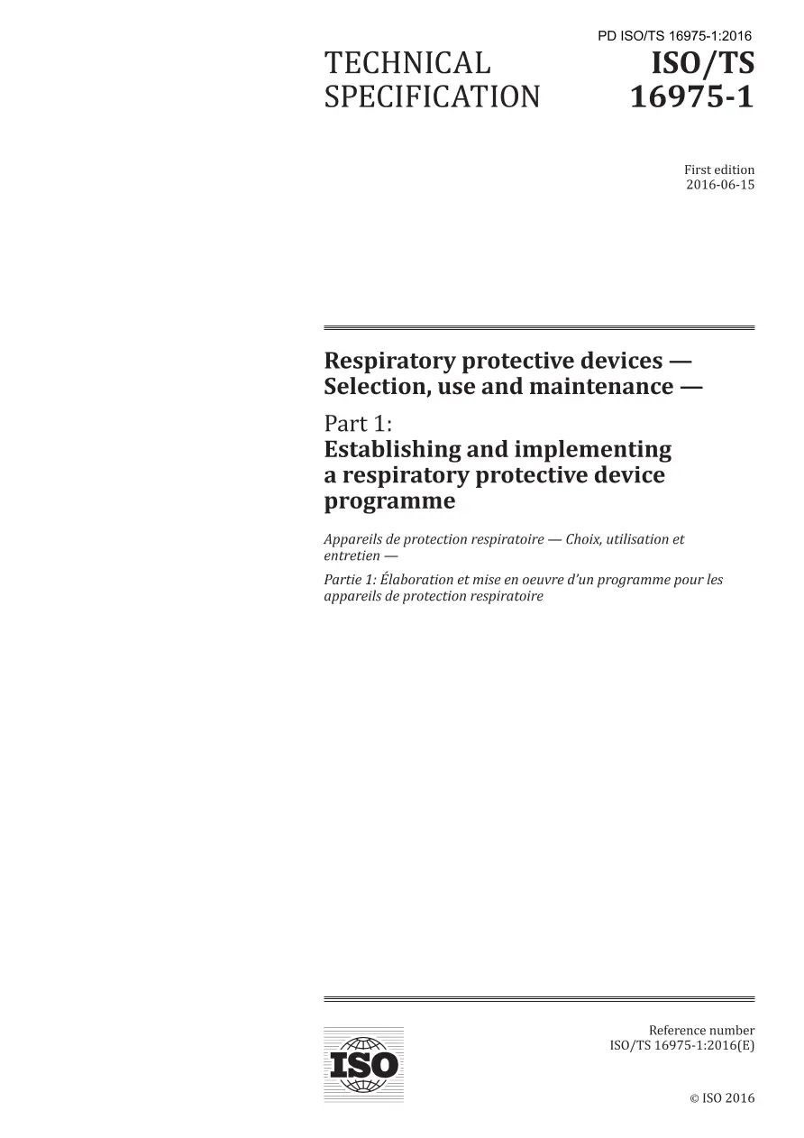 BS PD ISO/TS 16975-1:2016 BS PD ISO/TS 16975-1:2016