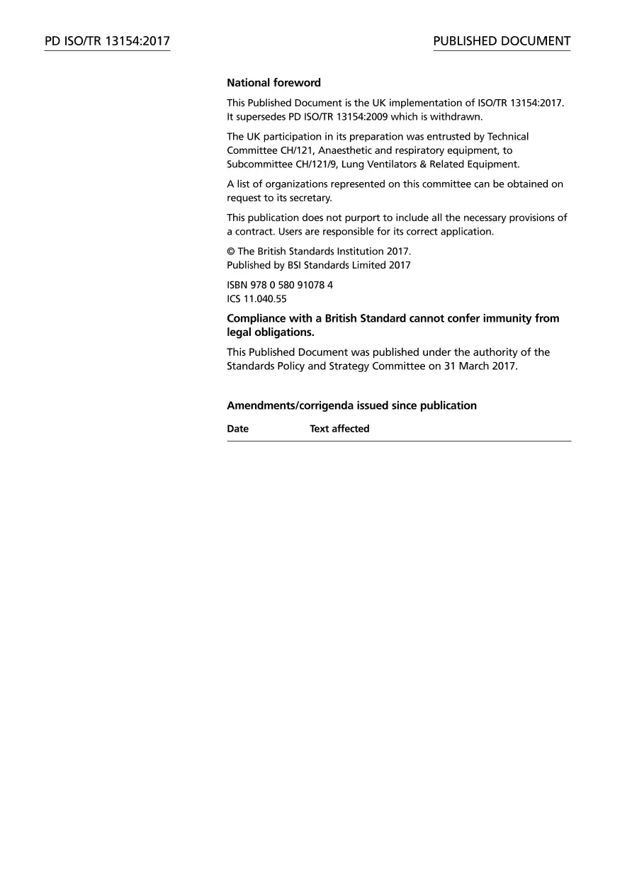 BS PD ISO/TR 13154:2017 BS PD ISO/TR 13154:2017